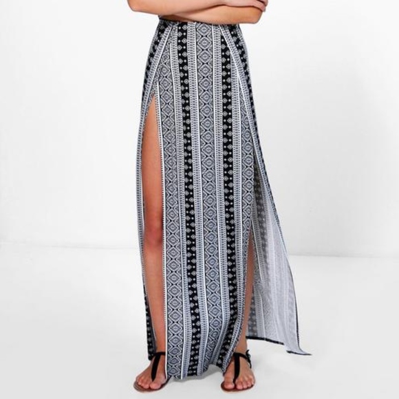 boohoo long skirts